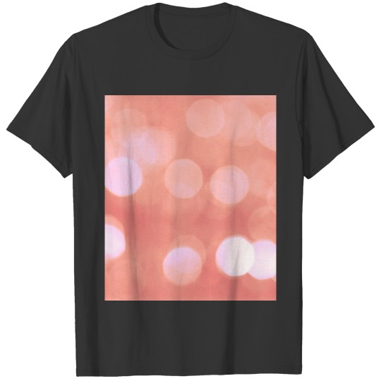 Pink abstract bokeh light dots T-shirt