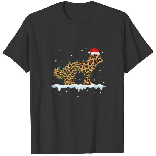 Chinese Crested Christmas Leopard Lights Xmas Matc T-shirt