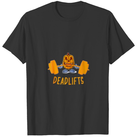 The Weightlifting Pumpkin Halloween Gym Workout T-shirt