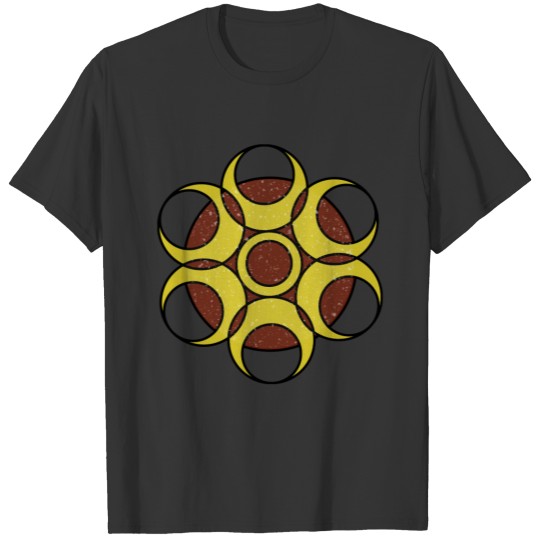 Men's Basic Dark  GRUNGE CIRCLE LOGO T-shirt