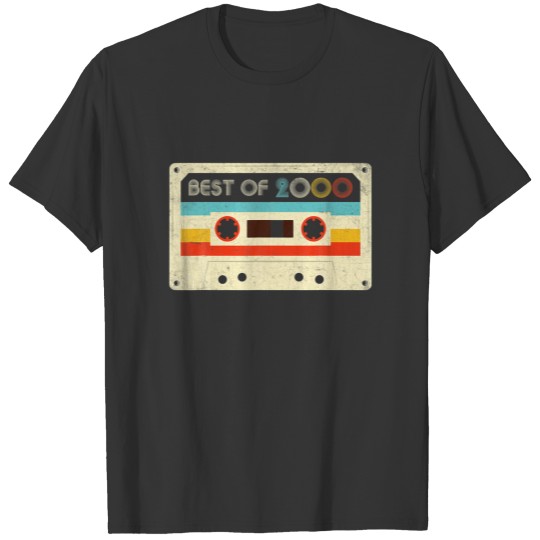 22Nd Birthday Gifts Best Of 2000 Cassette Tape Ret T-shirt