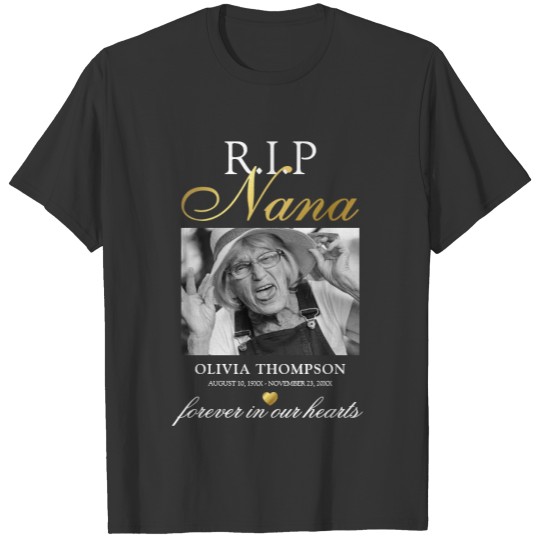 R.I.P Nana Photo Memorial T-shirt