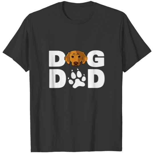 Mens Retriever Golden Dog Dad Funny Dog Sunglasses T-shirt