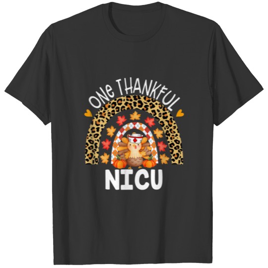 One Thankful NICU Turkey Autumn Thanksgiving T-shirt