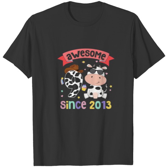 Awesome Since 2013 Baby Girl 9Th Birthday Outfit F T-shirt