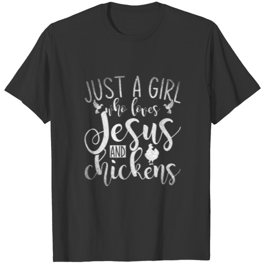 Funny Christian Farmer Women Girls Farm Chicken Fa T-shirt