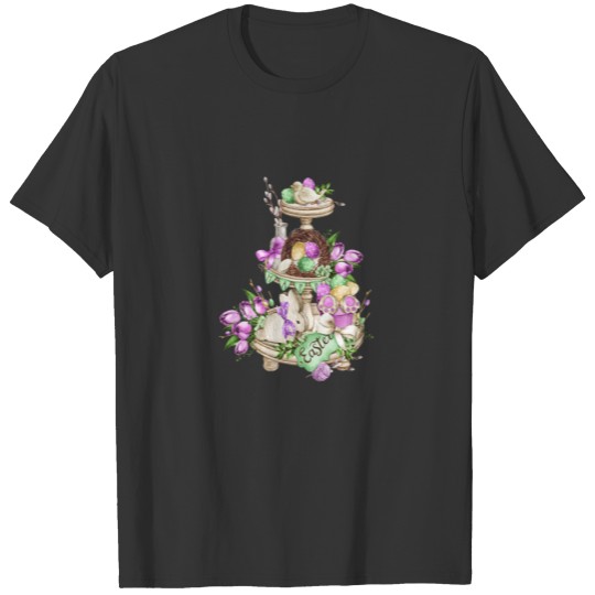 Happy Easter For Women With Purple Tulips - Cute E T-shirt