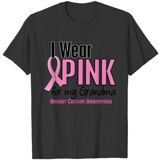 I Wear Pink For My Grandma 10 Breast Cancer T-shirt