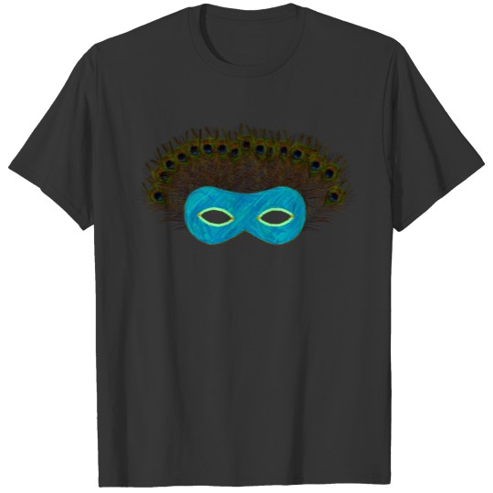 Mardi Gras Peacock Mask T-shirt