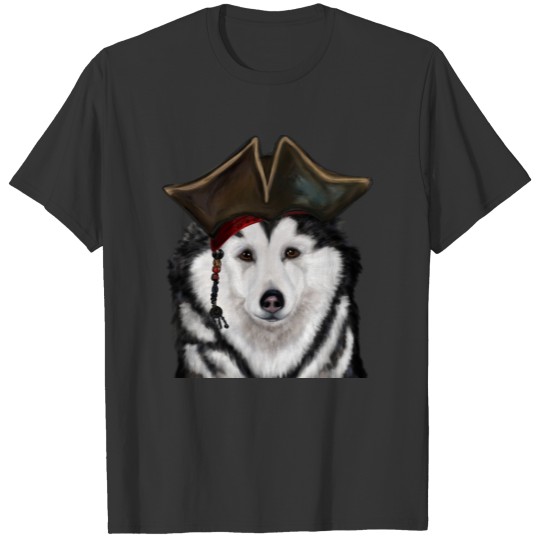 Alaskan Malamute Pirate Polo T-shirt