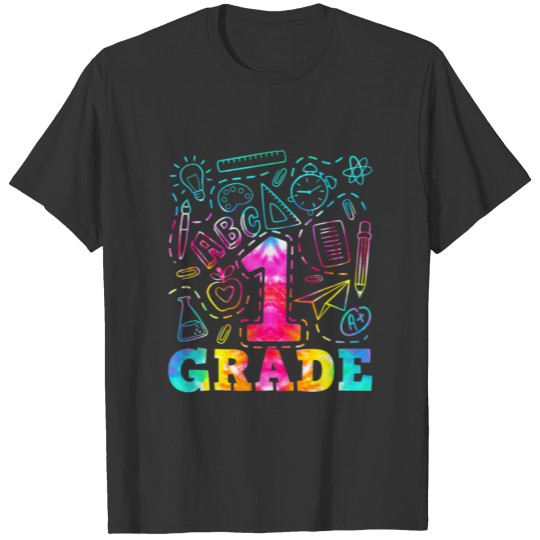 Tie Dye 1St Grade Typography Team 1St Grade Back T T-shirt