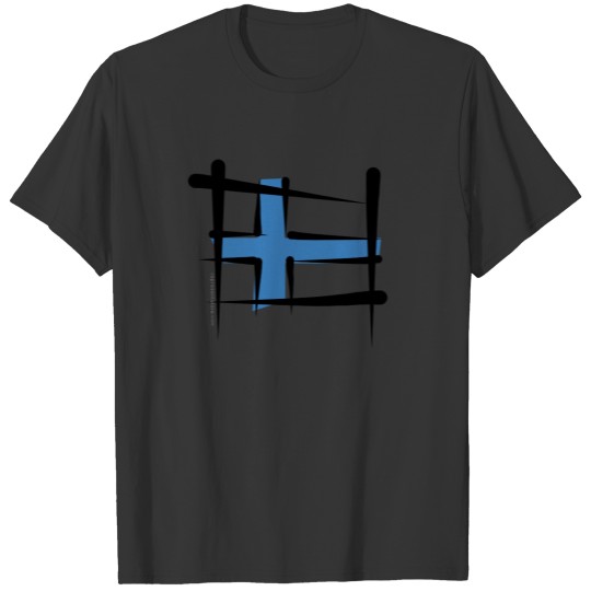 Finland Brush Flag T-shirt
