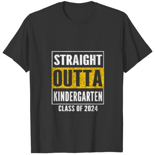 Straight Outta Kindergarten Class Of 2024 Funny Gr T-shirt