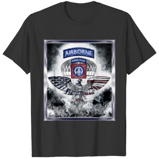 82nd Airborne Division Explosive Framed Maroon T-shirt