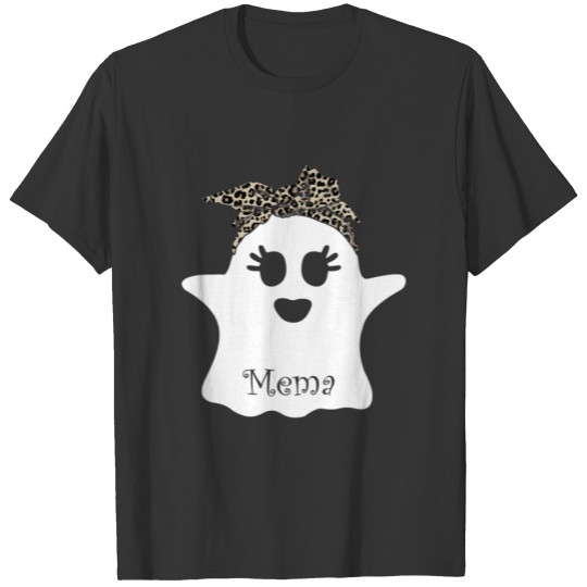 Mb Spooky Mema Ghost Bandana Boo Halloween Family T-shirt
