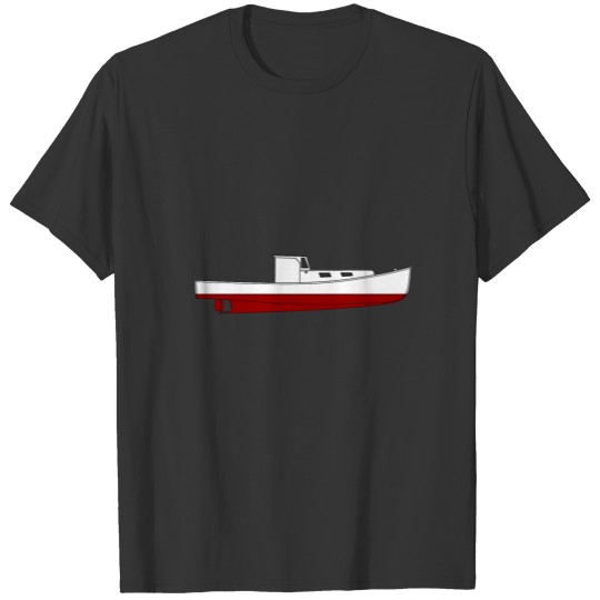 Downeast Maine Lobster Boat Color Illustration T-shirt