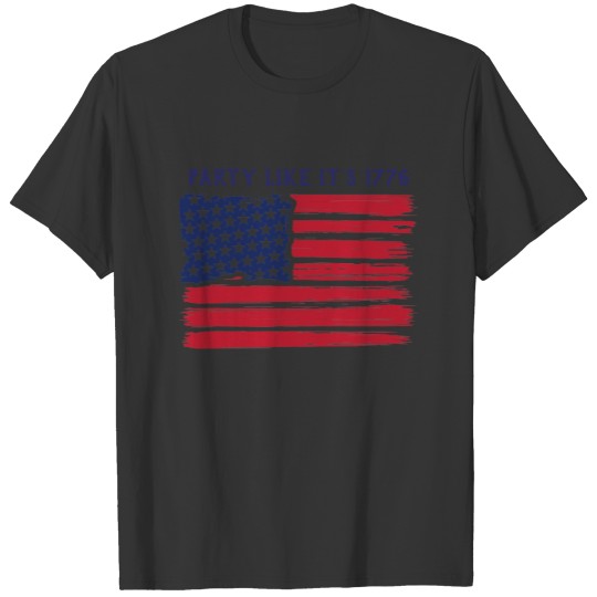 4th Of July Patriotic 1776 American Flag T-shirt