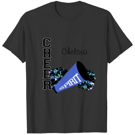 Cheerleader Customizable Blue T-shirt