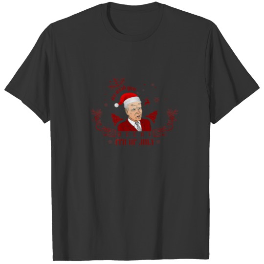 Funny Santa Joe Biden Merry 4Th Of July Ugly Chris T-shirt