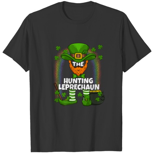 Hunting Leprechaun Family Matching St Patricks Day T-shirt