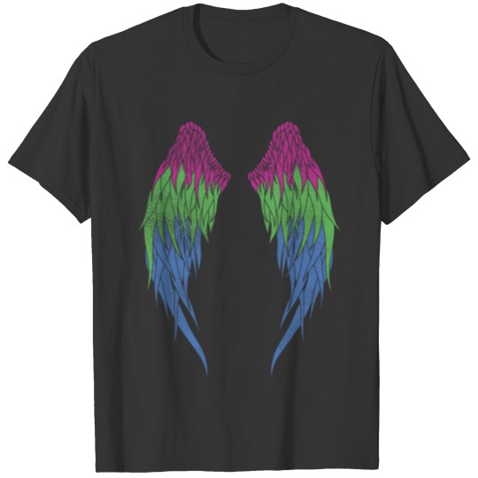 Polysexual Flag - Angel Wings T-shirt