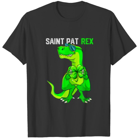 Happy St Pat T Rex Saint Patrick's Day Funny Dinos T-shirt