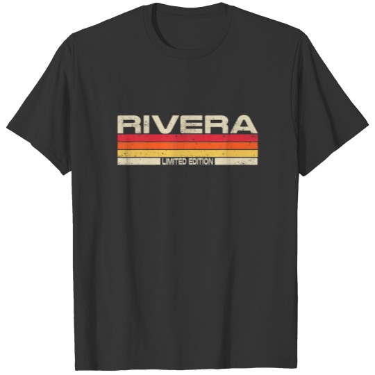 Rivera Surname Birthday Family Reunion 80S 90S Sun T-shirt