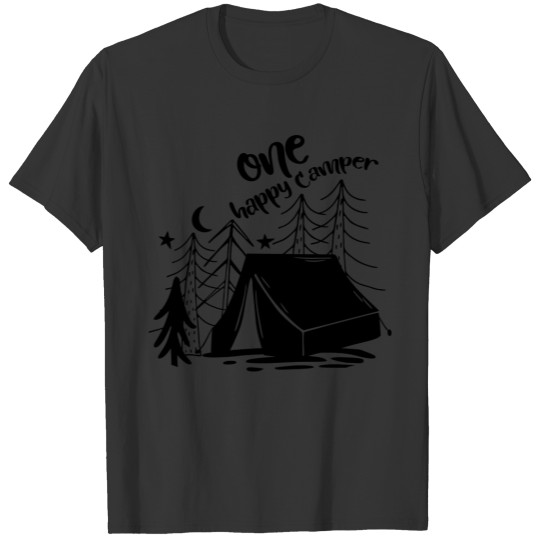 One Happy Camper Doodle Art First Birthday T-shirt