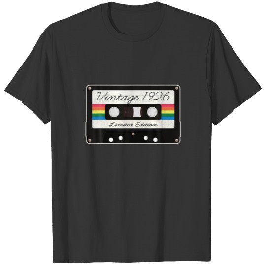 Vintage 1926 Music Cassette 96Th Birthday 96 Years T-shirt