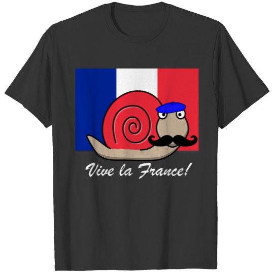 Bastille Day French Snail in a Beret T-shirt