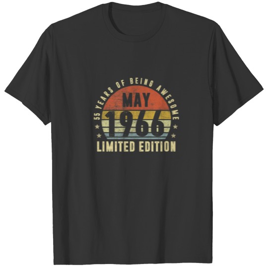 55 Year Old May 1966 Limited Edition Best Of 1966 T-shirt