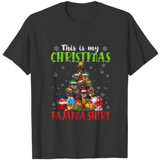 This Is My Christmas Pajama Rottweiler Dog Puppy L T-shirt