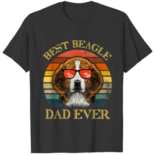 Best Beagle Dog Dad Vintage Beagle Dad Gift T-shirt