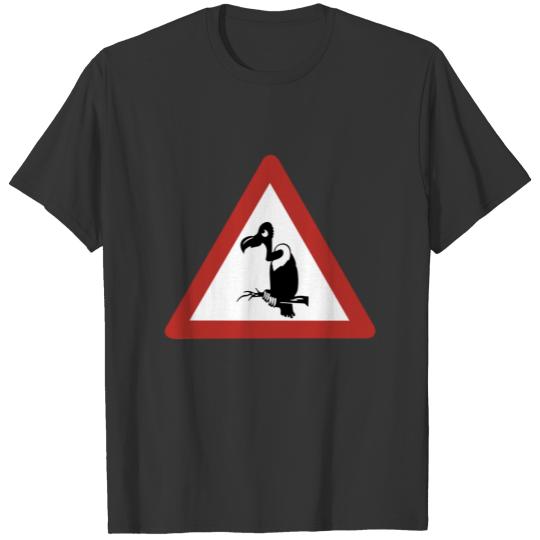 Caution Vultures, Traffic Warning Sign, Namibia T-shirt