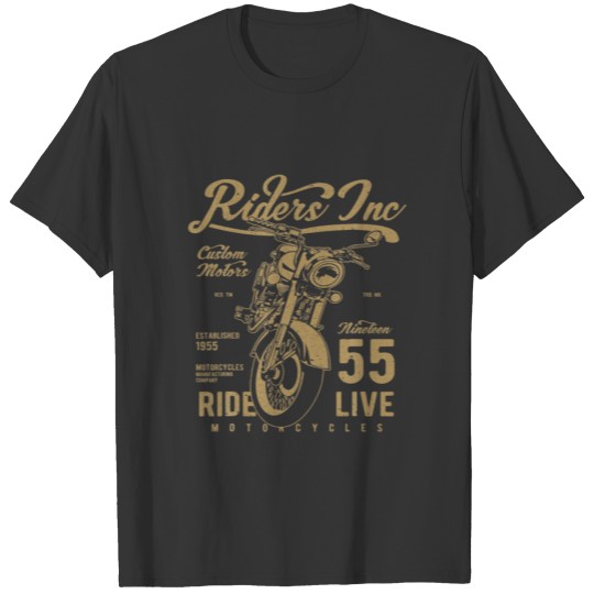 Ride Live Custom Retro Motorcycle Rider Biker Vint T-shirt