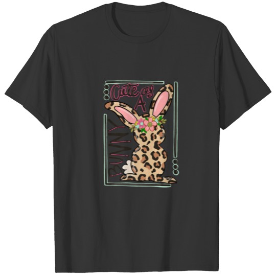 Leopard Bunny With Flower Cute Of A Bunny Women Ea T-shirt