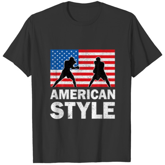 America Flag American Boxing Club Vintage T-shirt