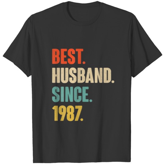 34Th Wedding Anniversary Gift Him - Best Husband S T-shirt