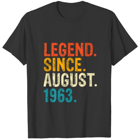 59 Years Old 59Th Birthday - Legend Since August 1 T-shirt