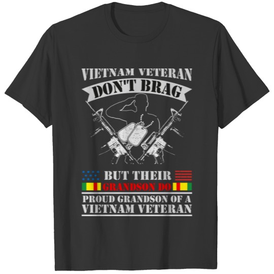 Proud Grandson Of A Vietnam Veteran  Gift T-shirt
