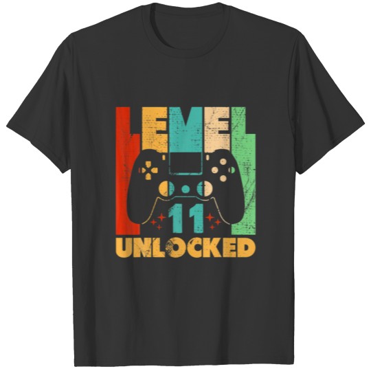 11Th Birthday I Level 11 Unlocked I Funny Video Ga T-shirt