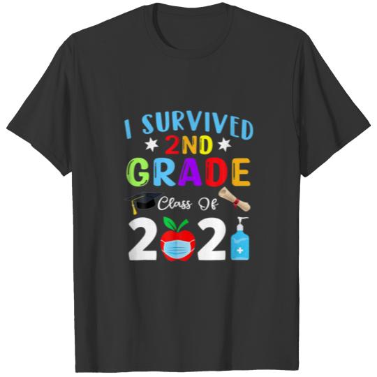 I Survived 2Nd Grade Class Of 2021 Graduation Quar T-shirt