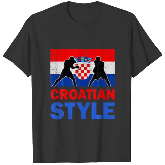 Croatia Flag Croatian Boxing Club Vintage T-shirt