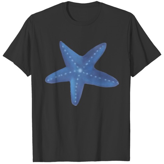 Starfish Navy Blue Watercolor Nautical T-shirt