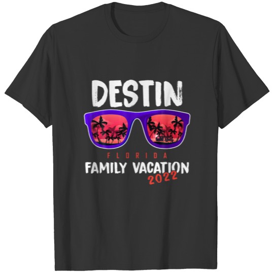 Vintage Family Vacation Florida Sunglasses Destin T-shirt
