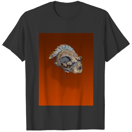 Alligator Lizard on a Cat Skull T-shirt