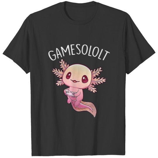 Gamesolotl Gamer Axolotl Playing Video Games Gift T-shirt