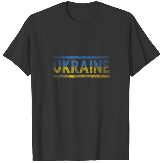 Ukraine Retro Flag Ukrainian Distressed Graphic T-shirt