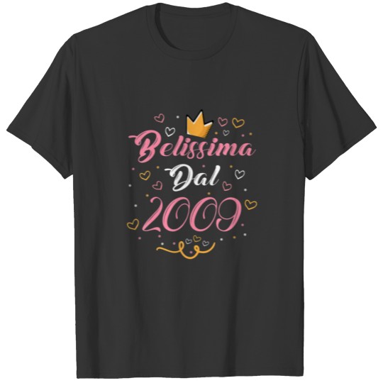 Belissima Since 2009 Gift 12 Years Birthday Wo T-shirt