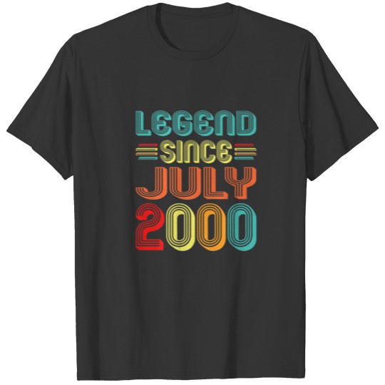 Legend Since July 2000 22Nd Birthday Vintage 22 Ye T-shirt